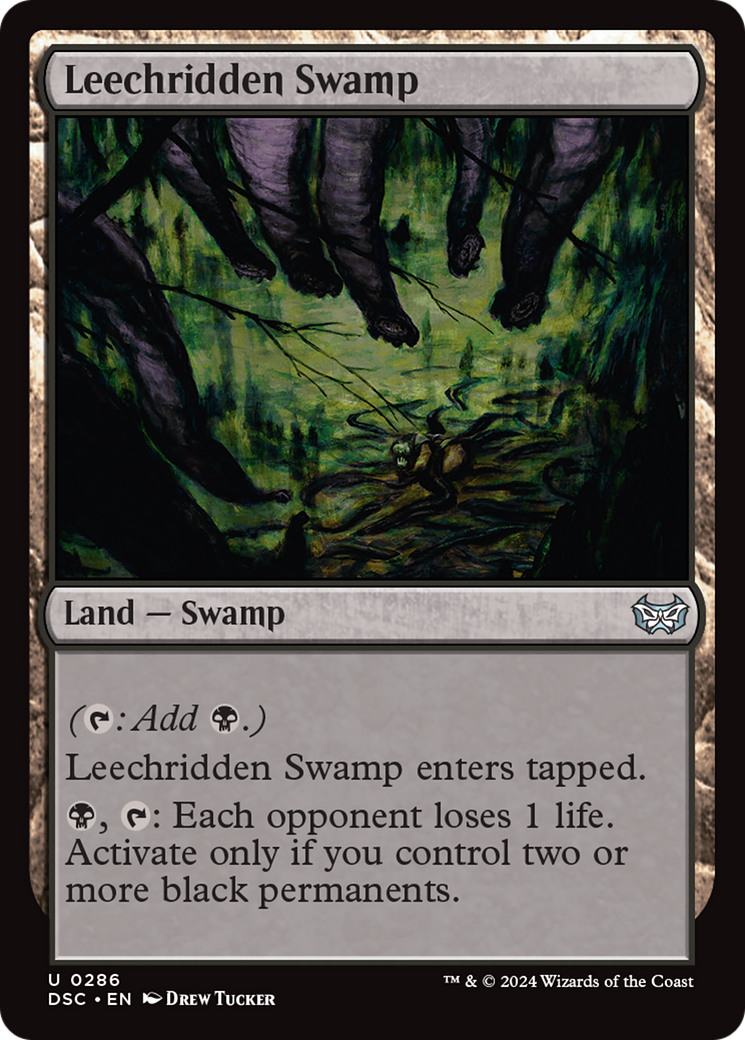 Leechridden Swamp [Duskmourn: House of Horror Commander] | Good Games Morley