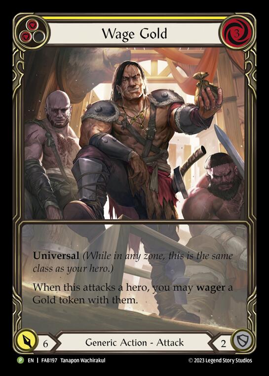 Wage Gold (Yellow) [FAB197] (Promo)  Rainbow Foil | Good Games Morley