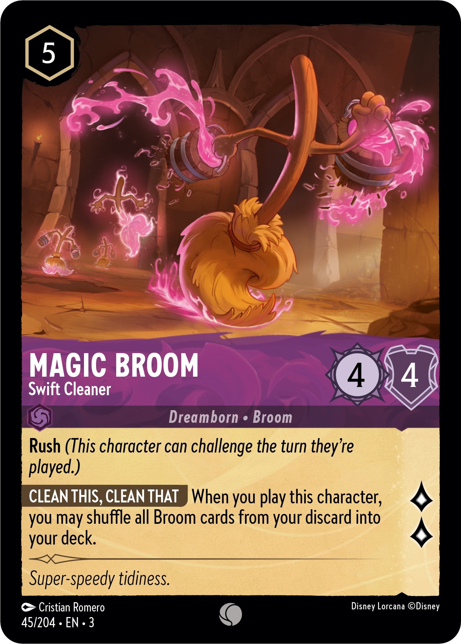Magic Broom - Swift Cleaner (45//204) [Into the Inklands] | Good Games Morley