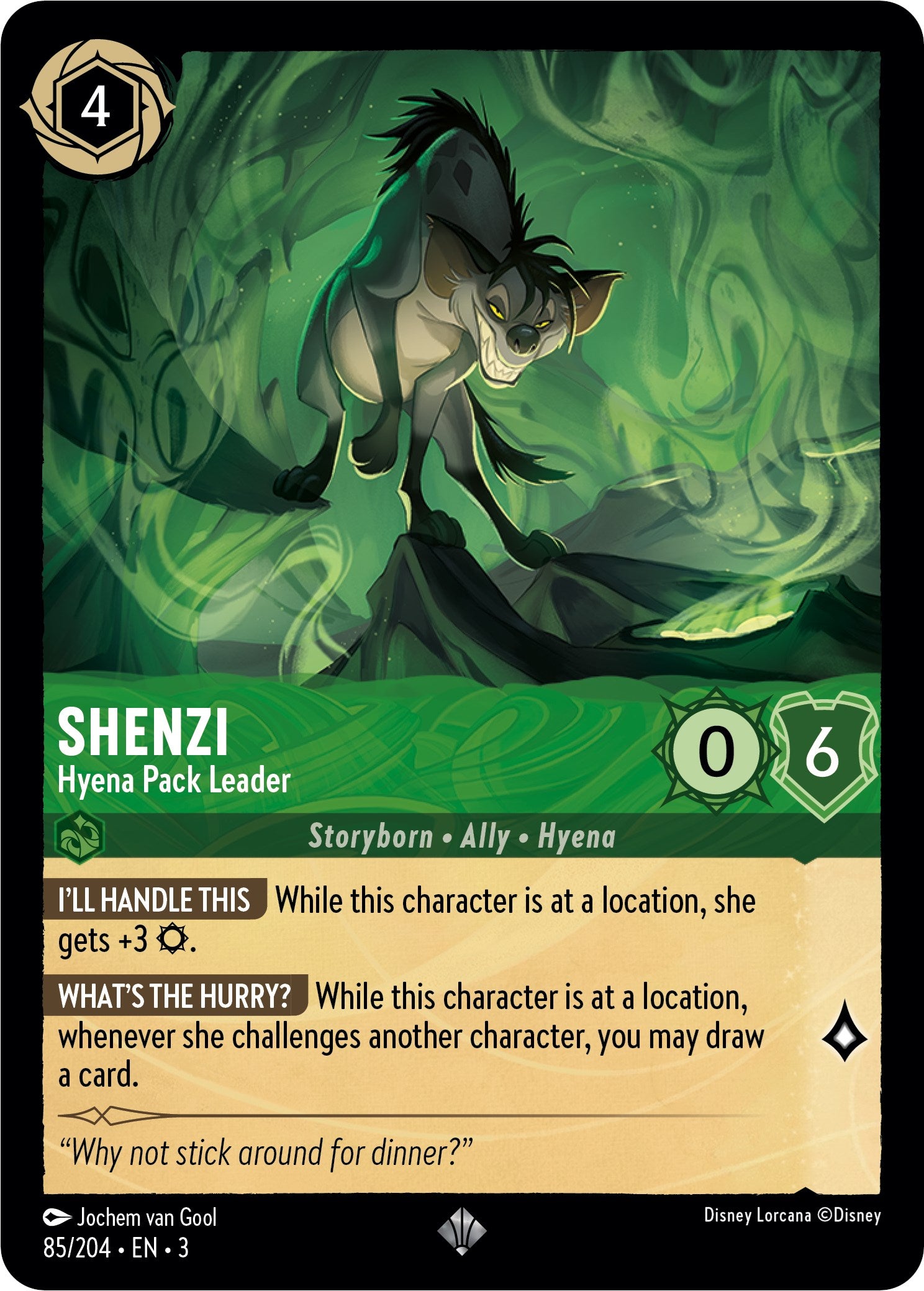 Shenzi - Hyena Pack Leader (85//204) [Into the Inklands] | Good Games Morley