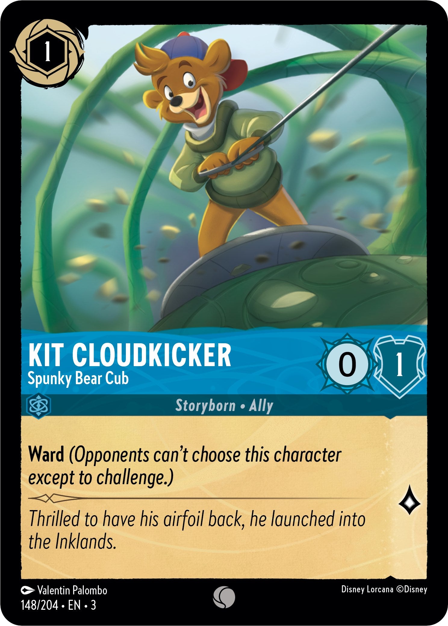 Kit Cloudkicker - Spunky Bear Cub (148/204) [Into the Inklands] | Good Games Morley