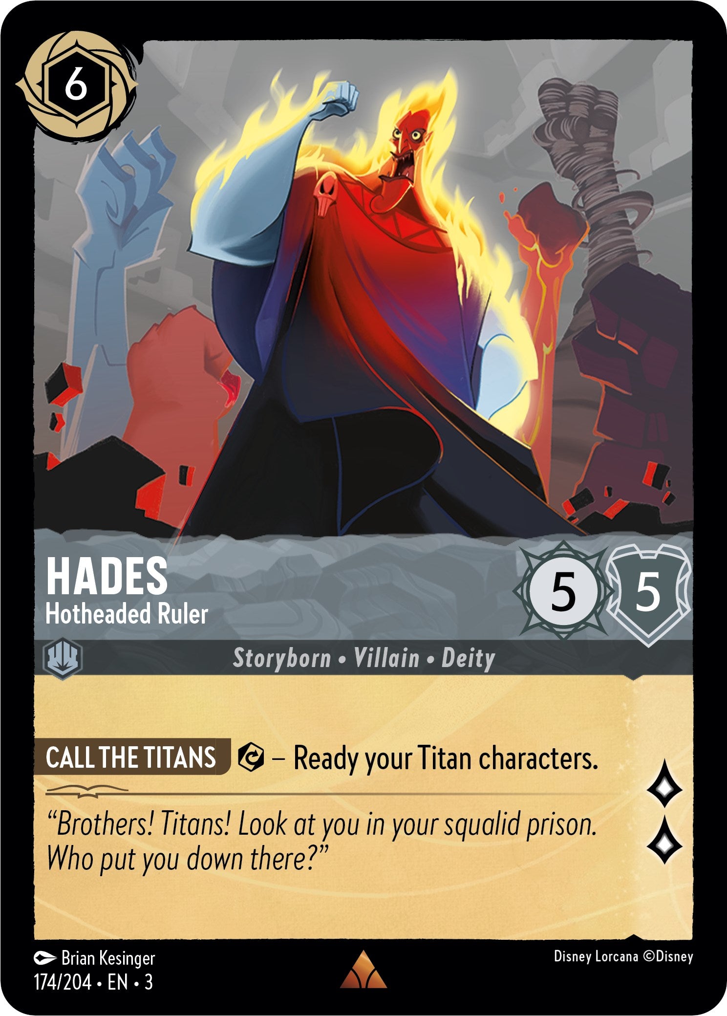 Hades - Hotheaded Ruler (174/204) [Into the Inklands] | Good Games Morley