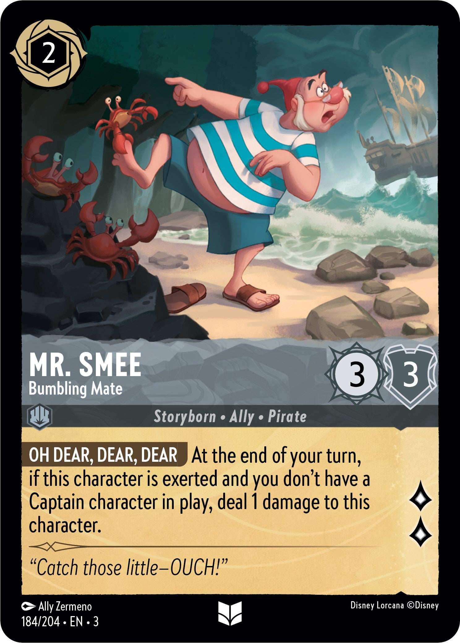 Mr. Smee - Bumbling Mate (184/204) [Into the Inklands] | Good Games Morley