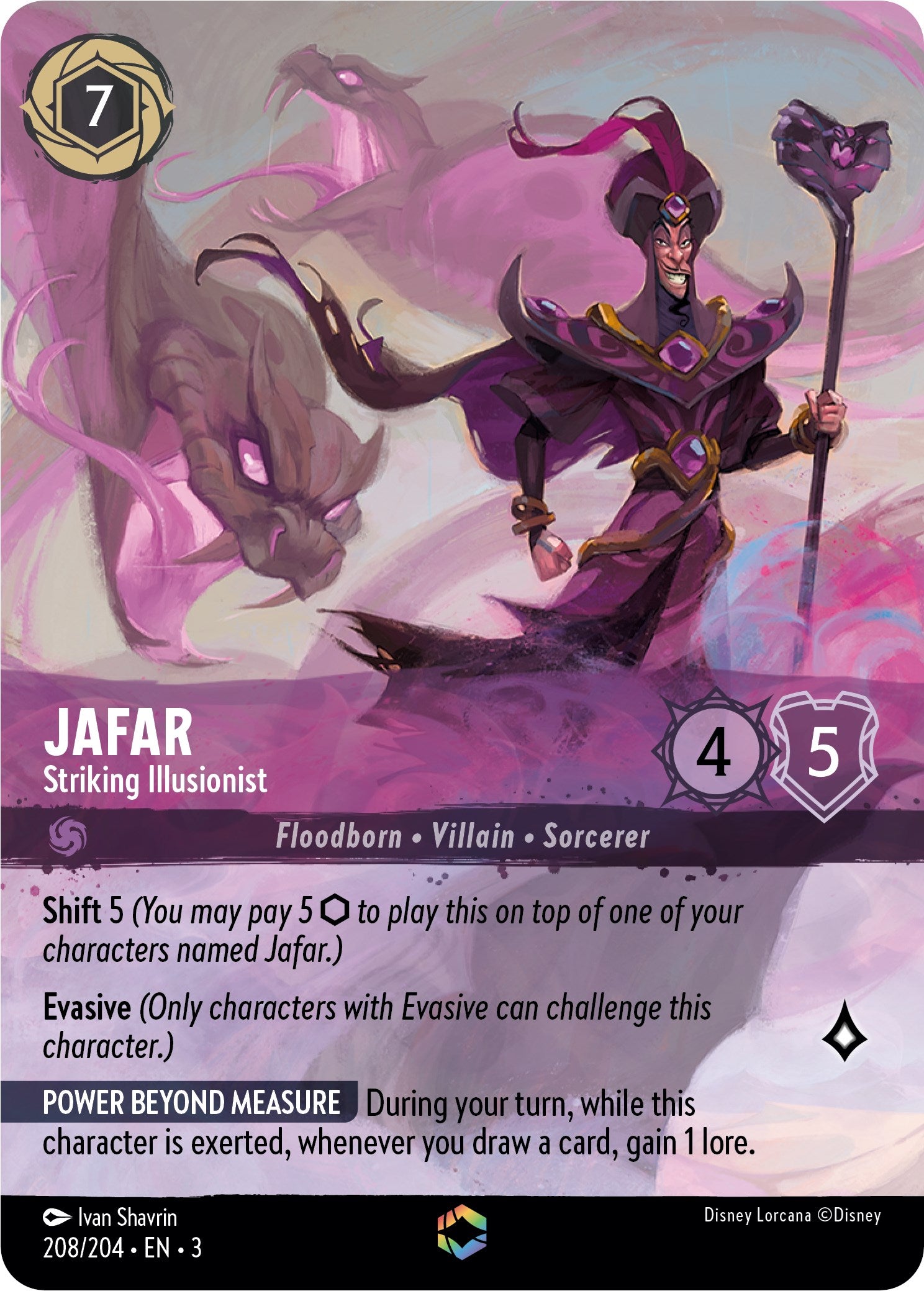 Jafar - Striking Illusionist (Enchanted) (208/204) [Into the Inklands] | Good Games Morley