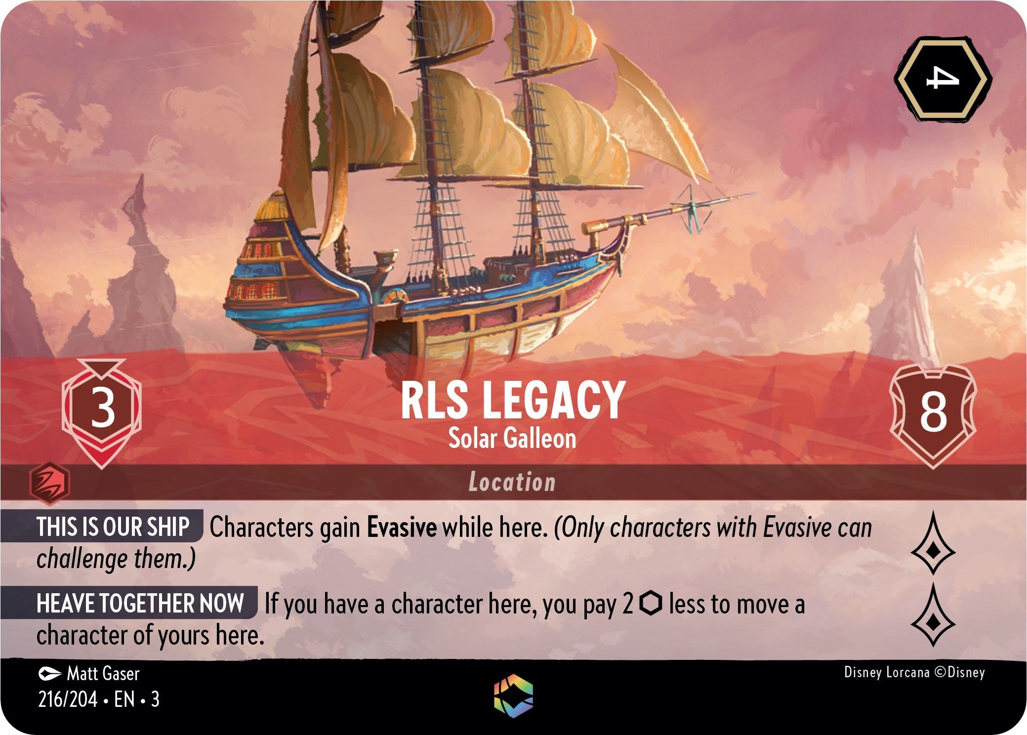 RLS Legacy - Solar Galleon (Enchanted) (216/204) [Into the Inklands] | Good Games Morley