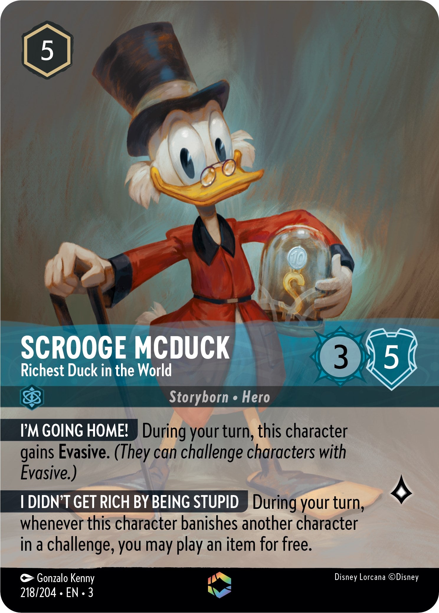 Scrooge McDuck - Richest Duck in the World (Enchanted) (218/204) [Into the Inklands] | Good Games Morley