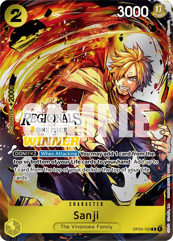 Sanji (Offline Regional 2024) [Winner] [One Piece Promotion Cards] | Good Games Morley