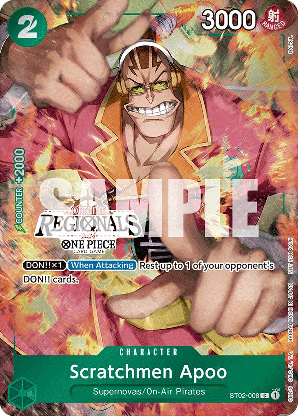 Scratchmen Apoo (Offline Regional 2024) [Participant] [One Piece Promotion Cards] | Good Games Morley