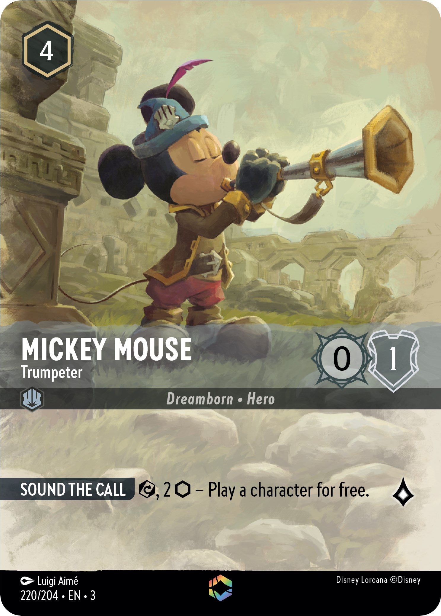 Mickey Mouse -Trumpeter (Enchanted) (220/204) [Into the Inklands] | Good Games Morley