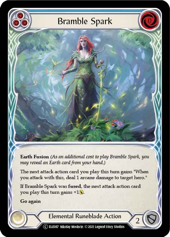 Bramble Spark (Blue) [U-ELE087] (Tales of Aria Unlimited)  Unlimited Rainbow Foil | Good Games Morley