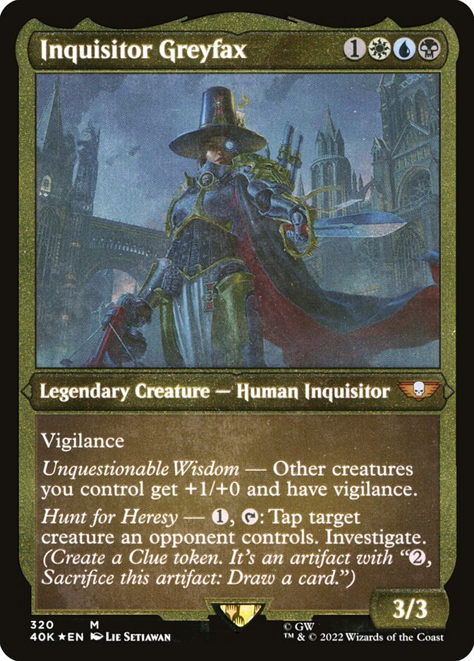Inquisitor Greyfax (Display Commander) (Etched Foil) [Warhammer 40,000] | Good Games Morley
