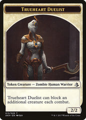 Zombie // Trueheart Duelist Double-Sided Token [Amonkhet Tokens] | Good Games Morley