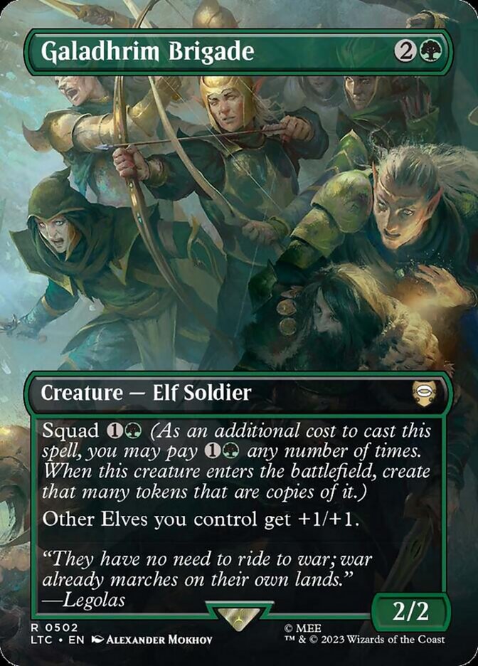 Galadhrim Brigade 502/347 (Commander: The Lord of the Rings: Tales of Middle-earth)  - Borderless Foil | Good Games Morley