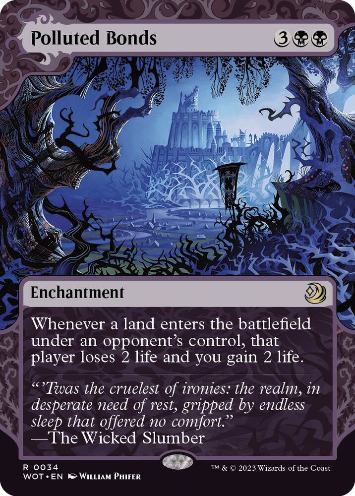 Polluted Bonds 34 (Wilds of Eldraine: Enchanting Tales)  - Showcase Foil | Good Games Morley