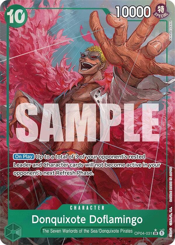 Donquixote Doflamingo OP04-031 (Premium Booster -The Best-)  - Alternate Art Foil | Good Games Morley