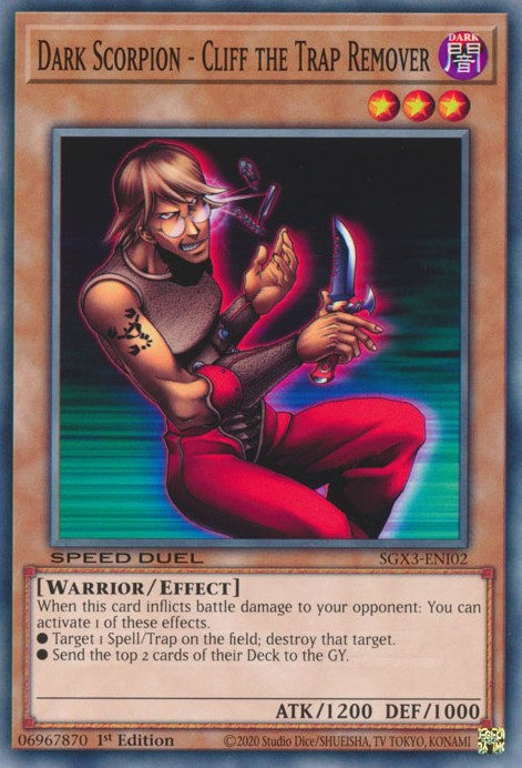 Dark Scorpion - Cliff the Trap Remover [SGX3-ENI02] Common | Good Games Morley