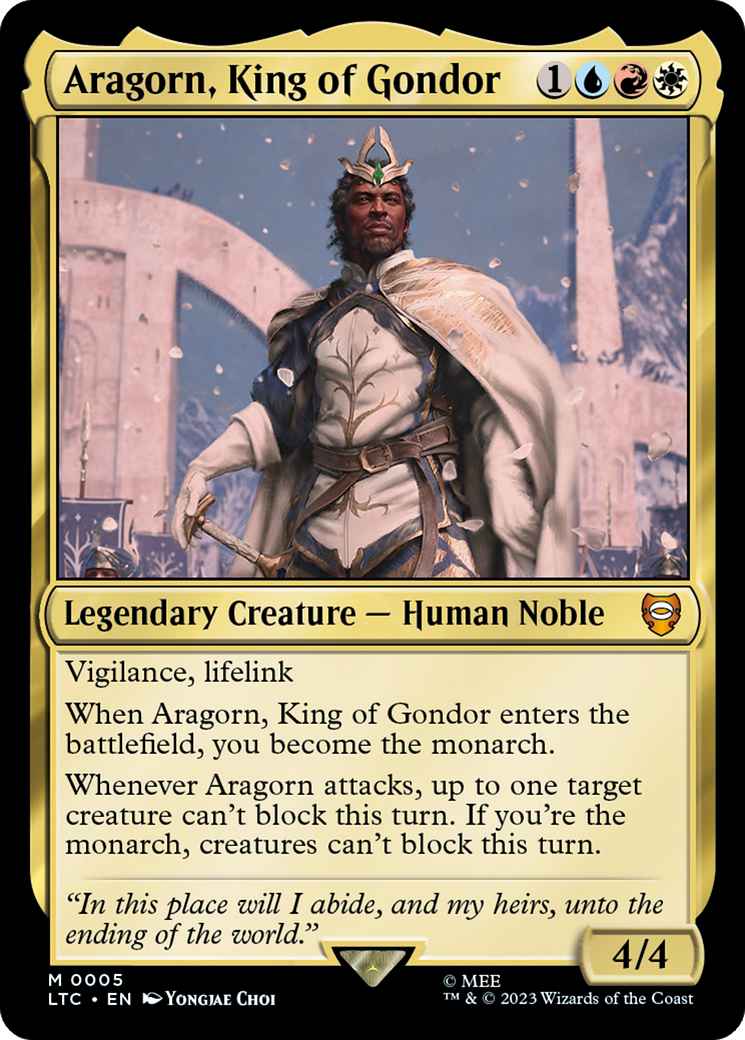Aragorn, King of Gondor [The Lord of the Rings: Tales of Middle-Earth Commander] | Good Games Morley