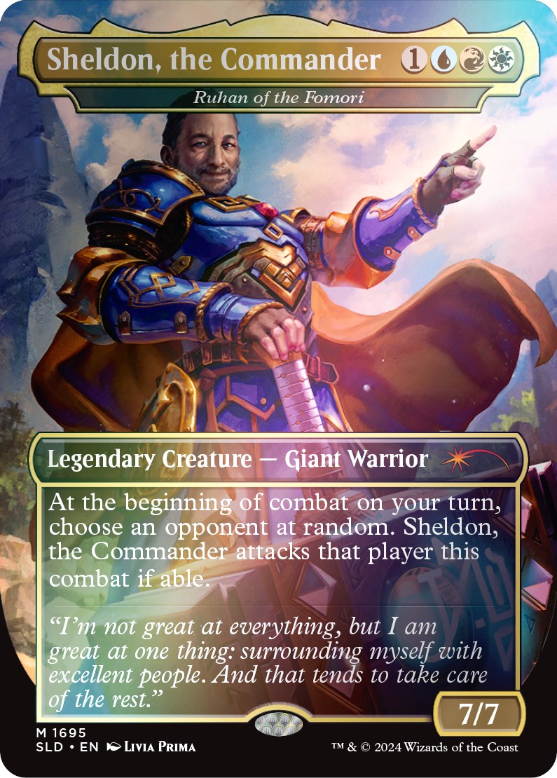 Ruhan of the Fomori - Sheldon, the Commander (Rainbow Foil) [Secret Lair: Sheldon's Spellbook] | Good Games Morley
