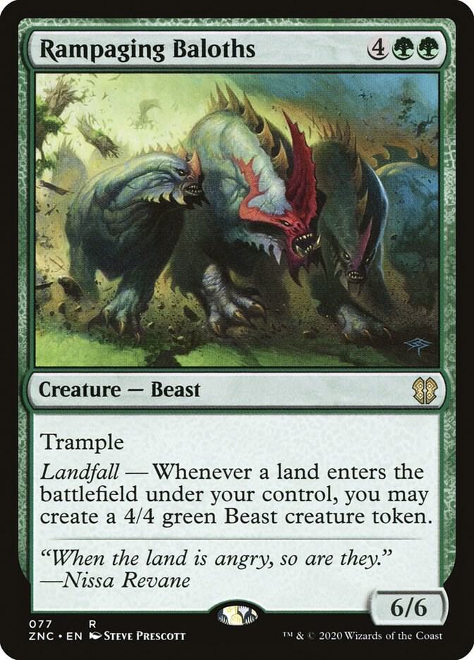 Rampaging Baloths 77/142 (Commander: Zendikar Rising)  | Good Games Morley