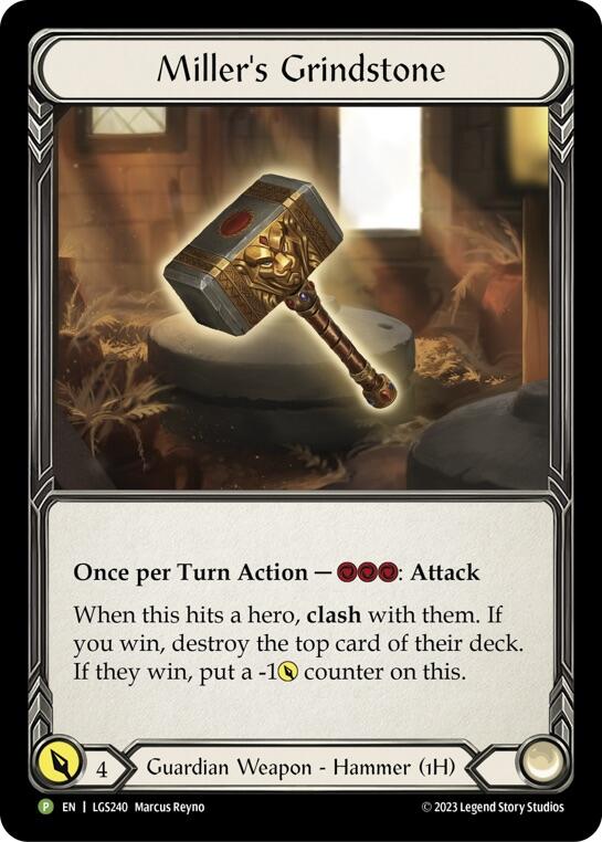 Miller's Grindstone [LGS240] (Promo)  Rainbow Foil | Good Games Morley