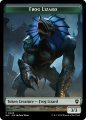 Storm Crow // Frog Lizard Double-Sided Token [Bloomburrow Commander Tokens] | Good Games Morley