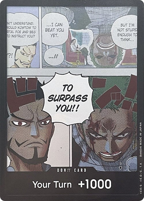 DON!! Card (Mihawk & Zoro) (Double Pack Set Vol. 3) [Wings of the Captain] | Good Games Morley