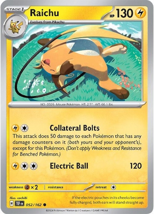 Raichu (052/162) [Scarlet & Violet: Temporal Forces] | Good Games Morley