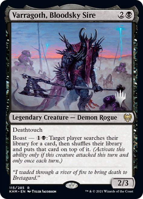 Varragoth, Bloodsky Sire (Promo Pack) [Kaldheim Promos] | Good Games Morley
