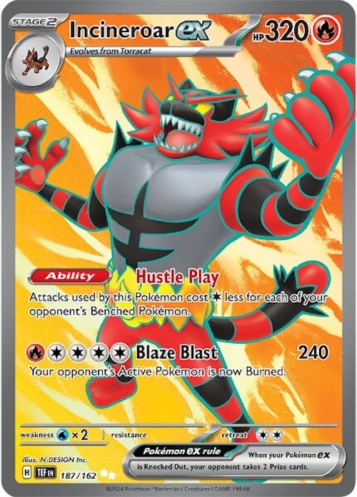Incineroar ex (187/162) [Scarlet & Violet: Temporal Forces] | Good Games Morley
