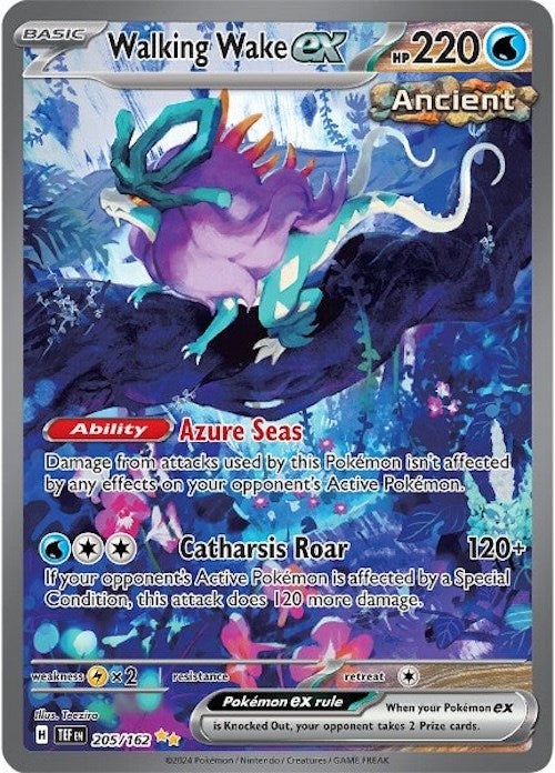 Walking Wake ex (205/162) [Scarlet & Violet: Temporal Forces] | Good Games Morley