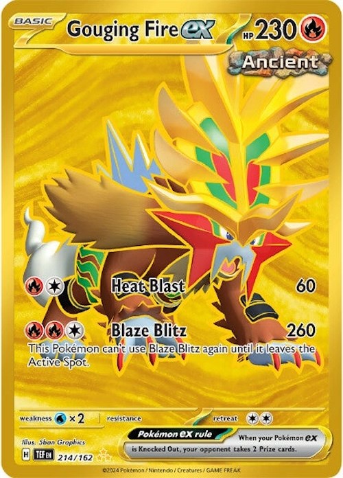 Gouging Fire ex (214/162) [Scarlet & Violet: Temporal Forces] | Good Games Morley