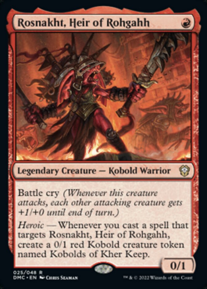Rosnakht, Heir of Rohgahh [Dominaria United Commander] | Good Games Morley