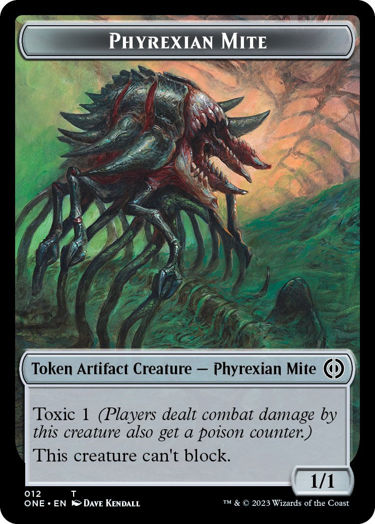 Phyrexian Mite (012) // Phyrexian Beast Double-Sided Token [Phyrexia: All Will Be One Tokens] | Good Games Morley