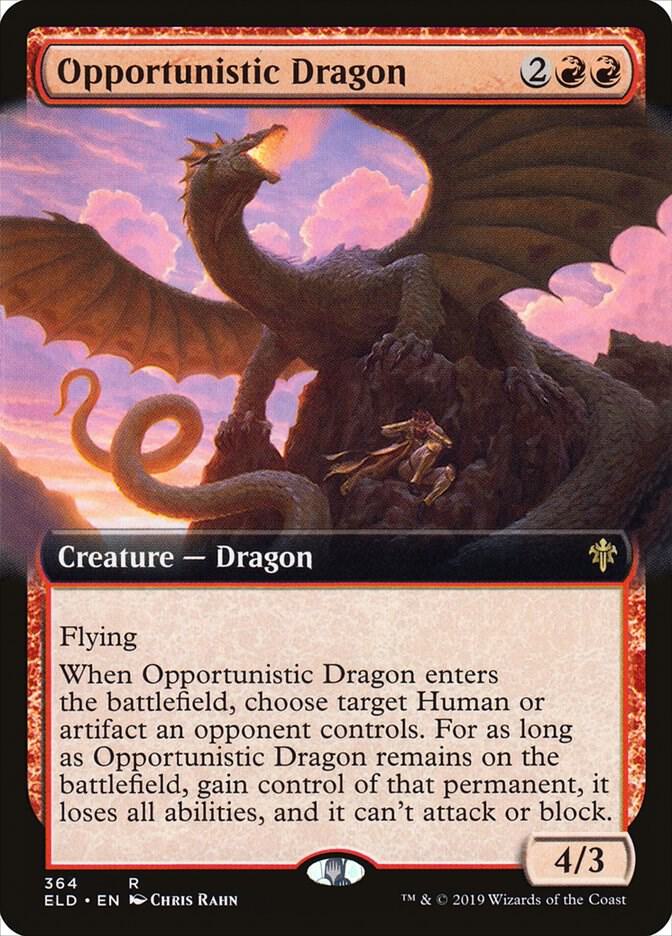 Opportunistic Dragon 364/269 (Throne of Eldraine)  - Extended Art Foil | Good Games Morley