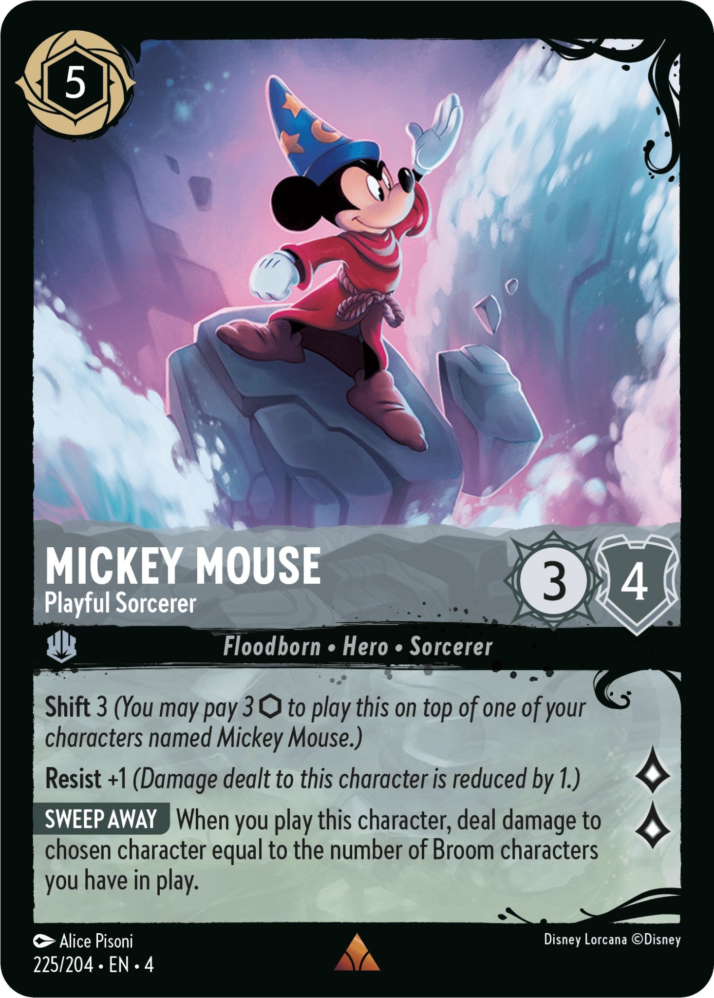 Mickey Mouse - Playful Sorcerer (225/204) (225/204) [Illumineer's Quest: Deep Trouble] | Good Games Morley
