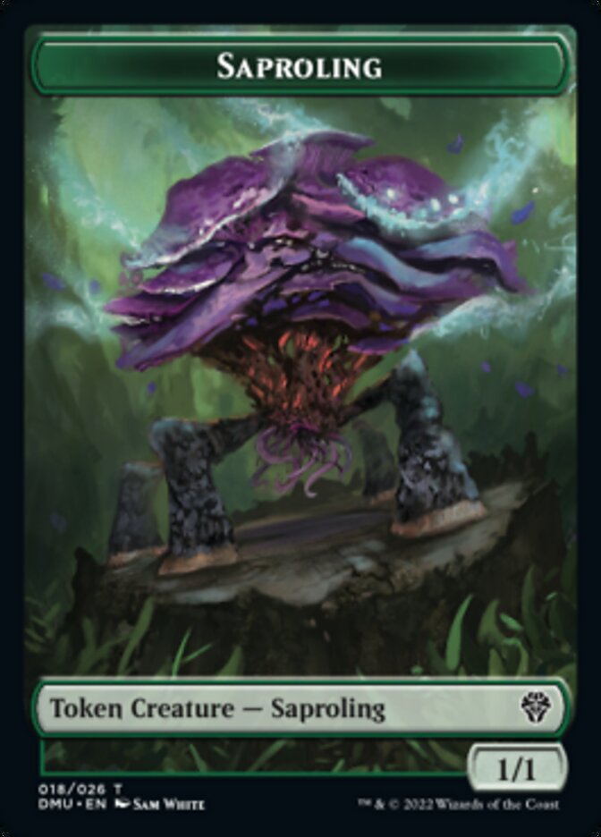 Saproling // Elemental Double-Sided Token [Dominaria United Tokens] | Good Games Morley