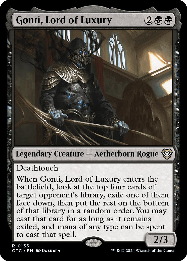 Gonti, Lord of Luxury [Outlaws of Thunder Junction Commander] | Good Games Morley