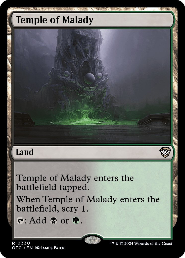 Temple of Malady [Outlaws of Thunder Junction Commander] | Good Games Morley