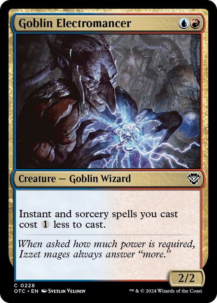 Goblin Electromancer [Outlaws of Thunder Junction Commander] | Good Games Morley