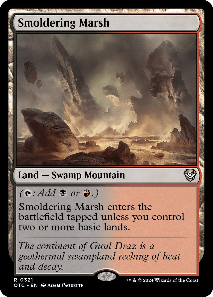 Smoldering Marsh [Outlaws of Thunder Junction Commander] | Good Games Morley