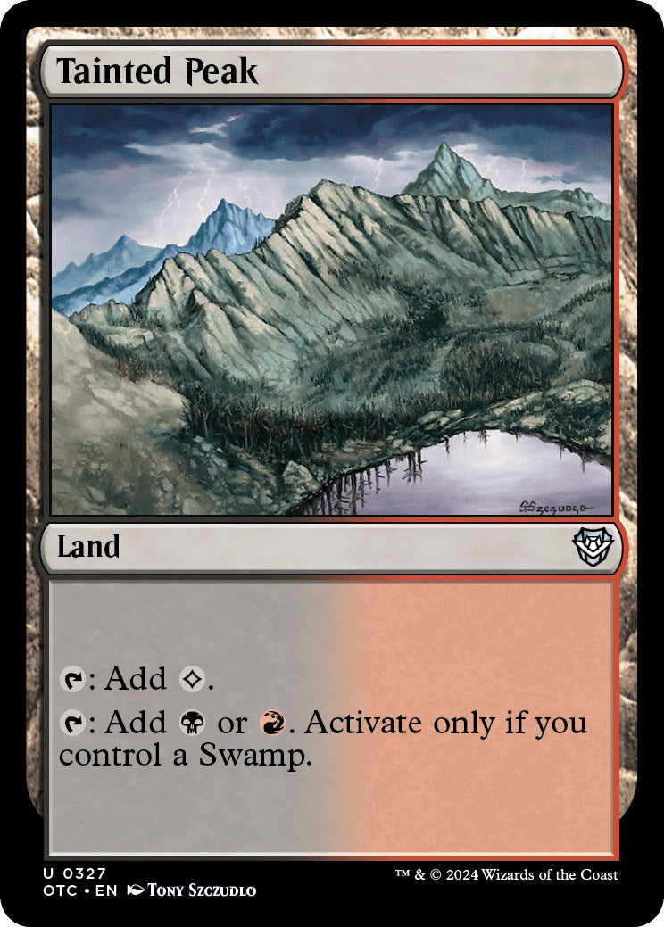 Tainted Peak [Outlaws of Thunder Junction Commander] | Good Games Morley