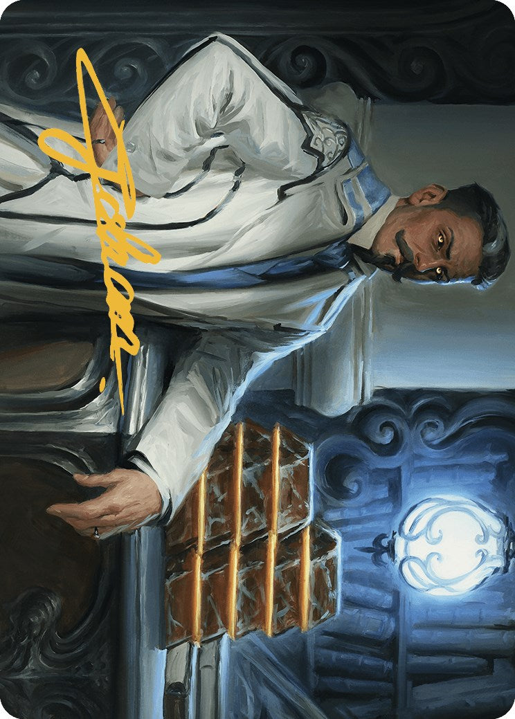 Baron Bertram Graywater Art Card (Gold-Stamped Signature) [Outlaws of Thunder Junction Art Series] | Good Games Morley