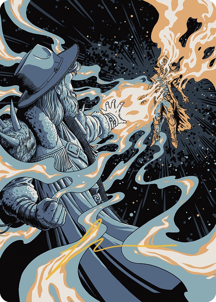 Mana Drain Art Card (Gold-Stamped Signature) [Outlaws of Thunder Junction Art Series] | Good Games Morley