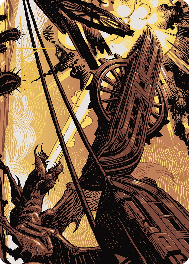 Cruel Ultimatum Art Card (Gold-Stamped Signature) [Outlaws of Thunder Junction Art Series] | Good Games Morley