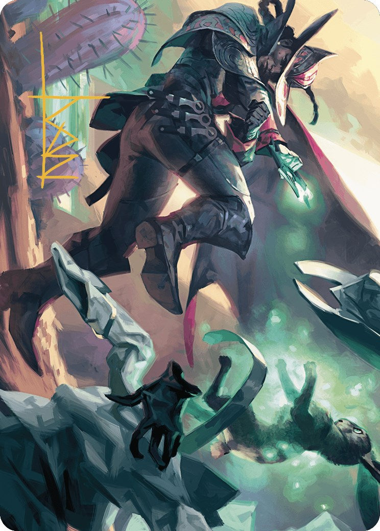 Metamorphic Blast Art Card (Gold-Stamped Signature) [Outlaws of Thunder Junction Art Series] | Good Games Morley