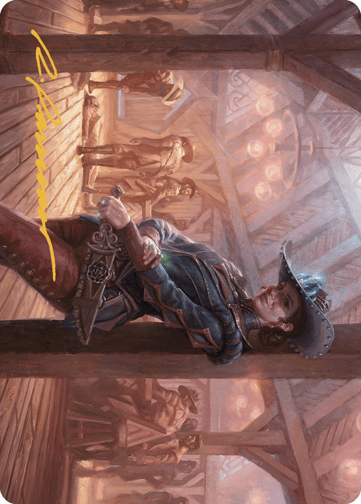 Marchesa, Dealer of Death Art Card (Gold-Stamped Signature) [Outlaws of Thunder Junction Art Series] | Good Games Morley