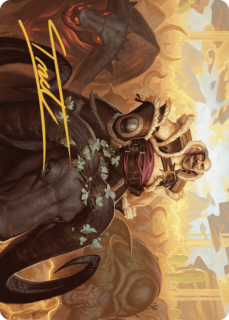 Bruse Tarl, Roving Rancher Art Card (Gold-Stamped Signature) [Outlaws of Thunder Junction Art Series] | Good Games Morley