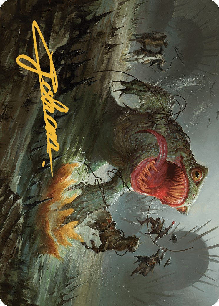 The Gitrog, Ravenous Ride Art Card (Gold-Stamped Signature) [Outlaws of Thunder Junction Art Series] | Good Games Morley