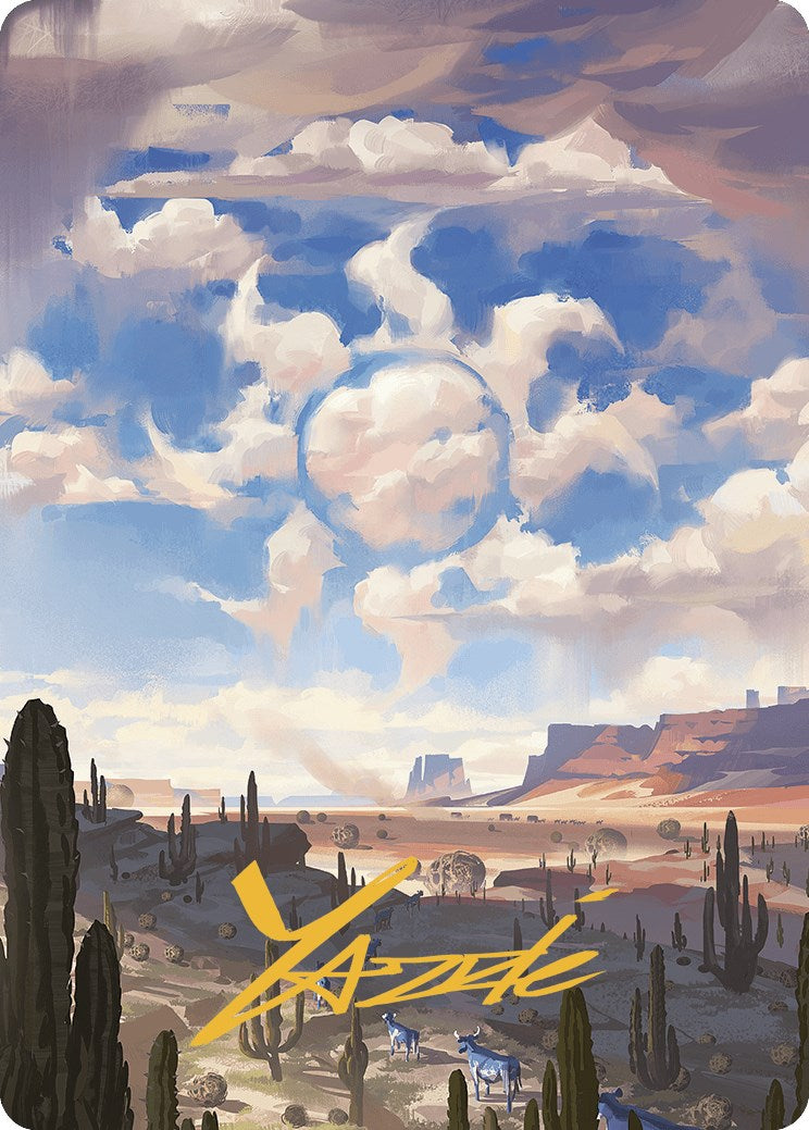 Plains Art Card (Gold-Stamped Signature) [Outlaws of Thunder Junction Art Series] | Good Games Morley