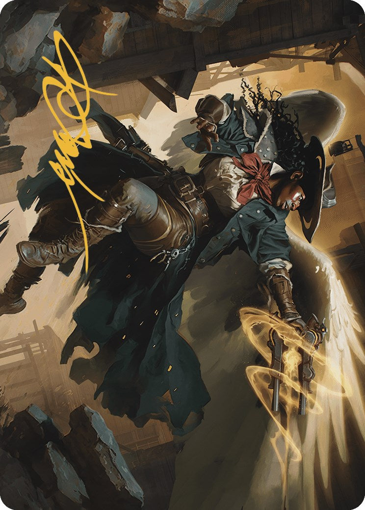 Archangel of Tithes Art Card (Gold-Stamped Signature) [Outlaws of Thunder Junction Art Series] | Good Games Morley